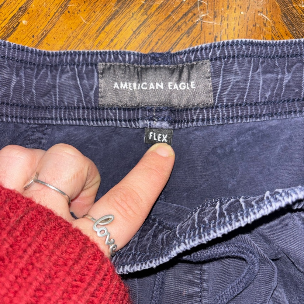 American Eagle Outfitters Dark Blue Flex Shorts - Picture 3 of 4